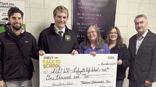 Thibert Chevrolet, Inc. supporting Lafayette High School for the 2025-2026 school year