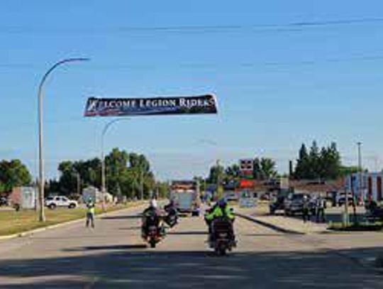 The American Legion Legacy Riders rolled in to Middle River on Saturday