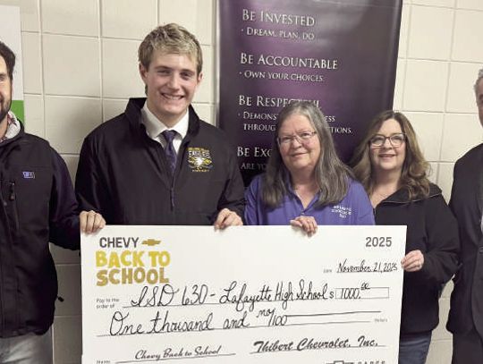 Thibert Chevrolet, Inc. supporting Lafayette High School for the 2025-2026 school year